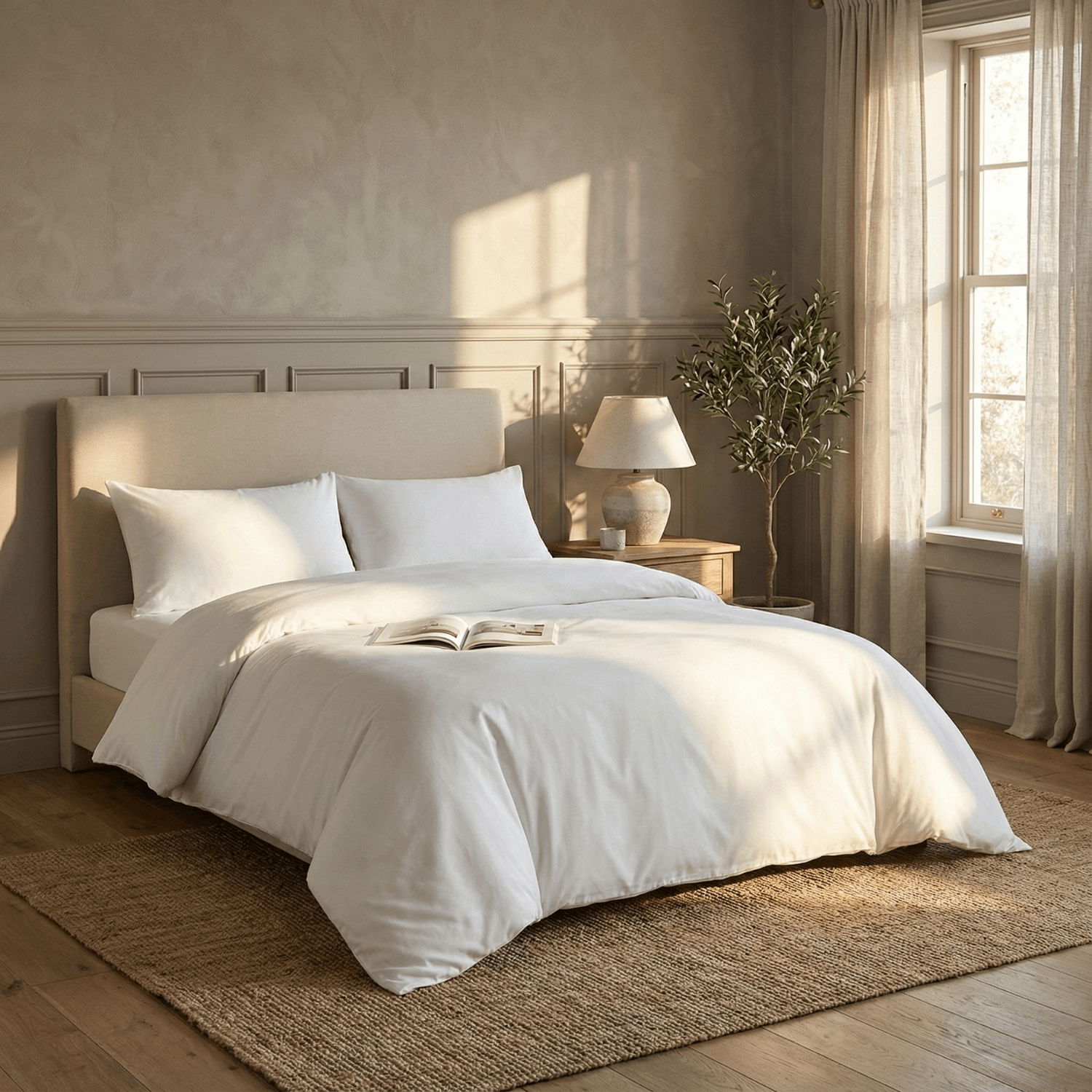 Premium Soft-Touch Duvet Cover Set – Zipper Closure & Corner Ties